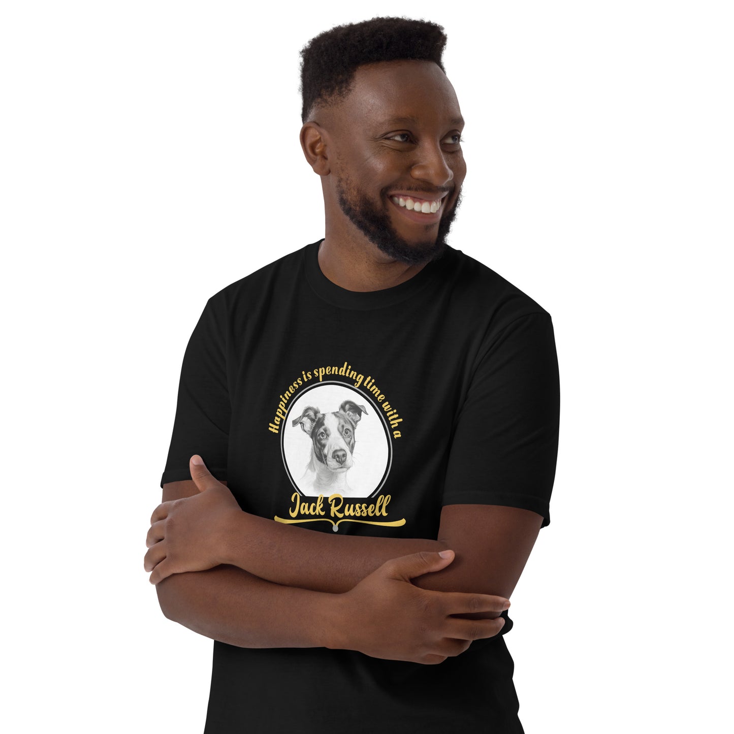 Happiness is spending time with a jack russell - Short-Sleeve Unisex T-Shirt
