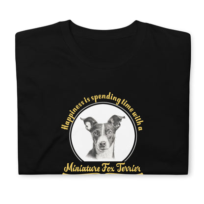 Happiness is spending time with a fox terrier - Short-Sleeve Unisex T-Shirt