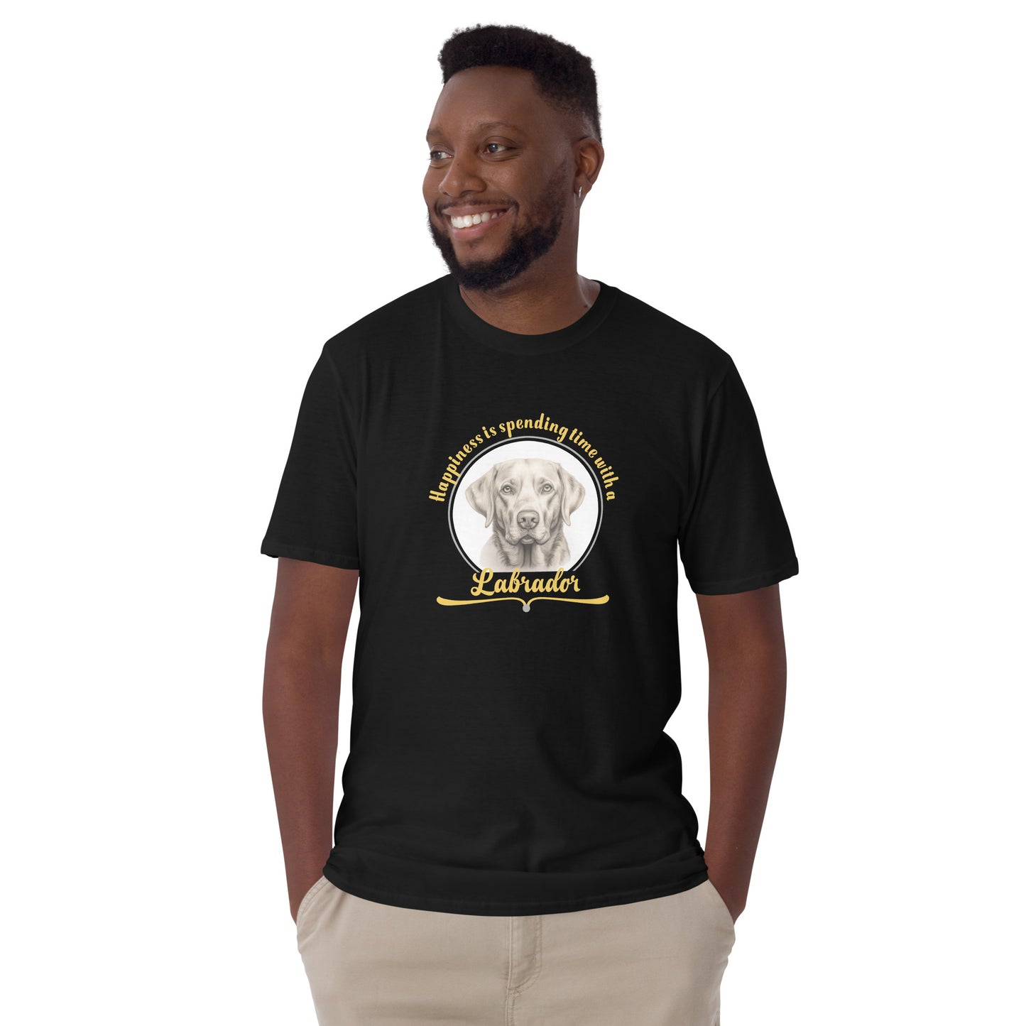 Happiness is spending time with a labrador - Short-Sleeve Unisex T-Shirt