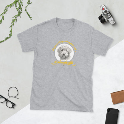 Happiness is spending time with a labradoodle - Short-Sleeve Unisex T-Shirt