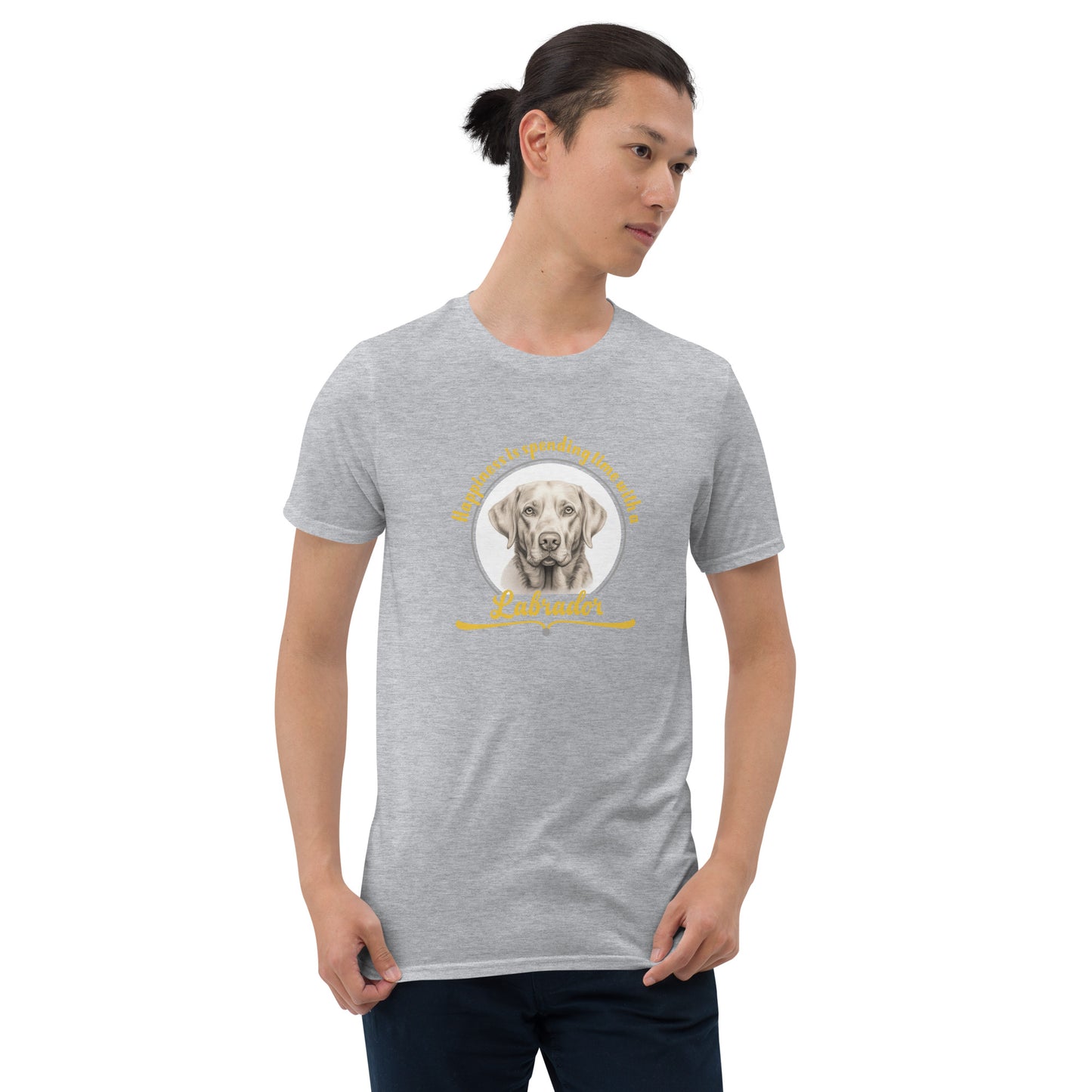 Happiness is spending time with a labrador - Short-Sleeve Unisex T-Shirt