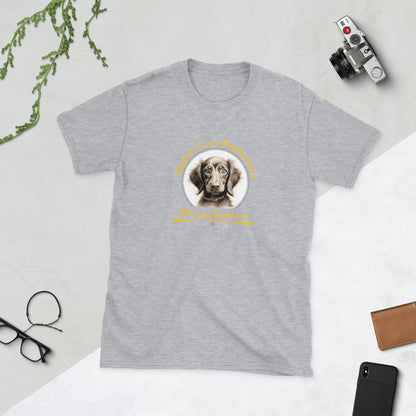 Happiness is spending time with a dachshund - Short-Sleeve Unisex T-Shirt