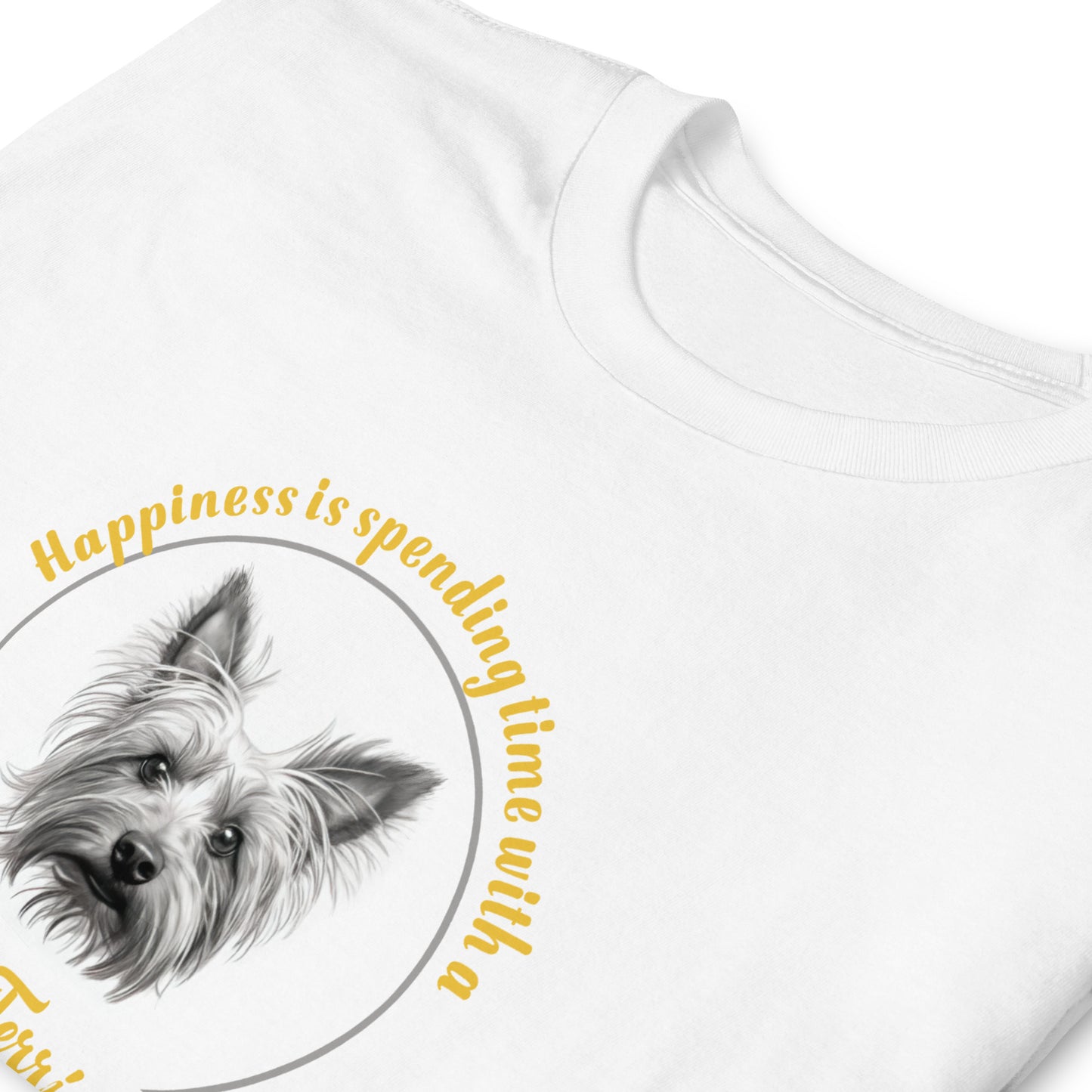 Happiness is spending time with a silky terrier - Short-Sleeve Unisex T-Shirt